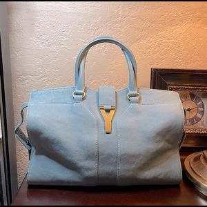 YSL CABAS BAG (dusty blue)